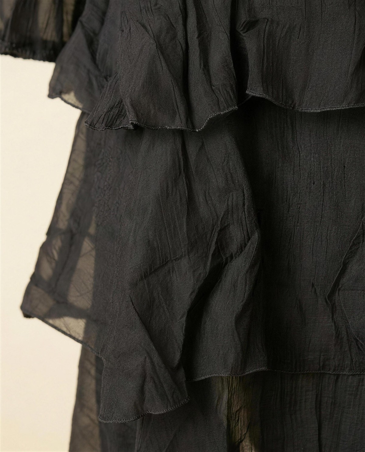 Black Layered Short Dress, Detail