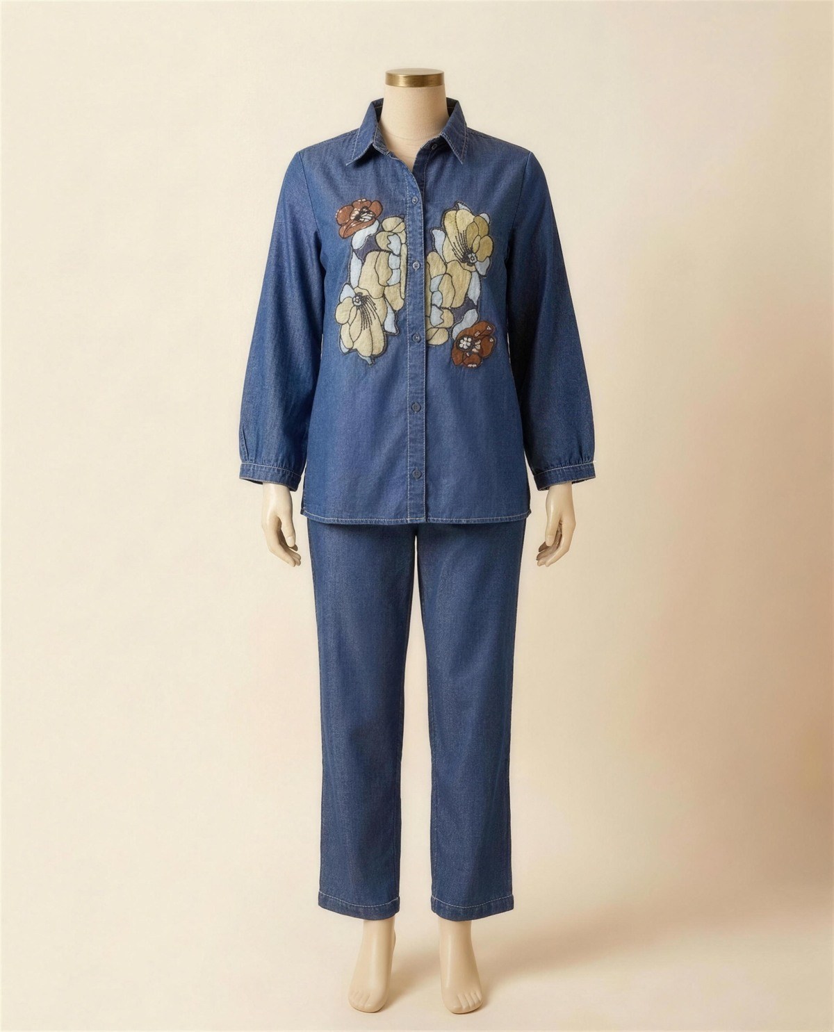 Blue Denim-Like Co-Ord Set