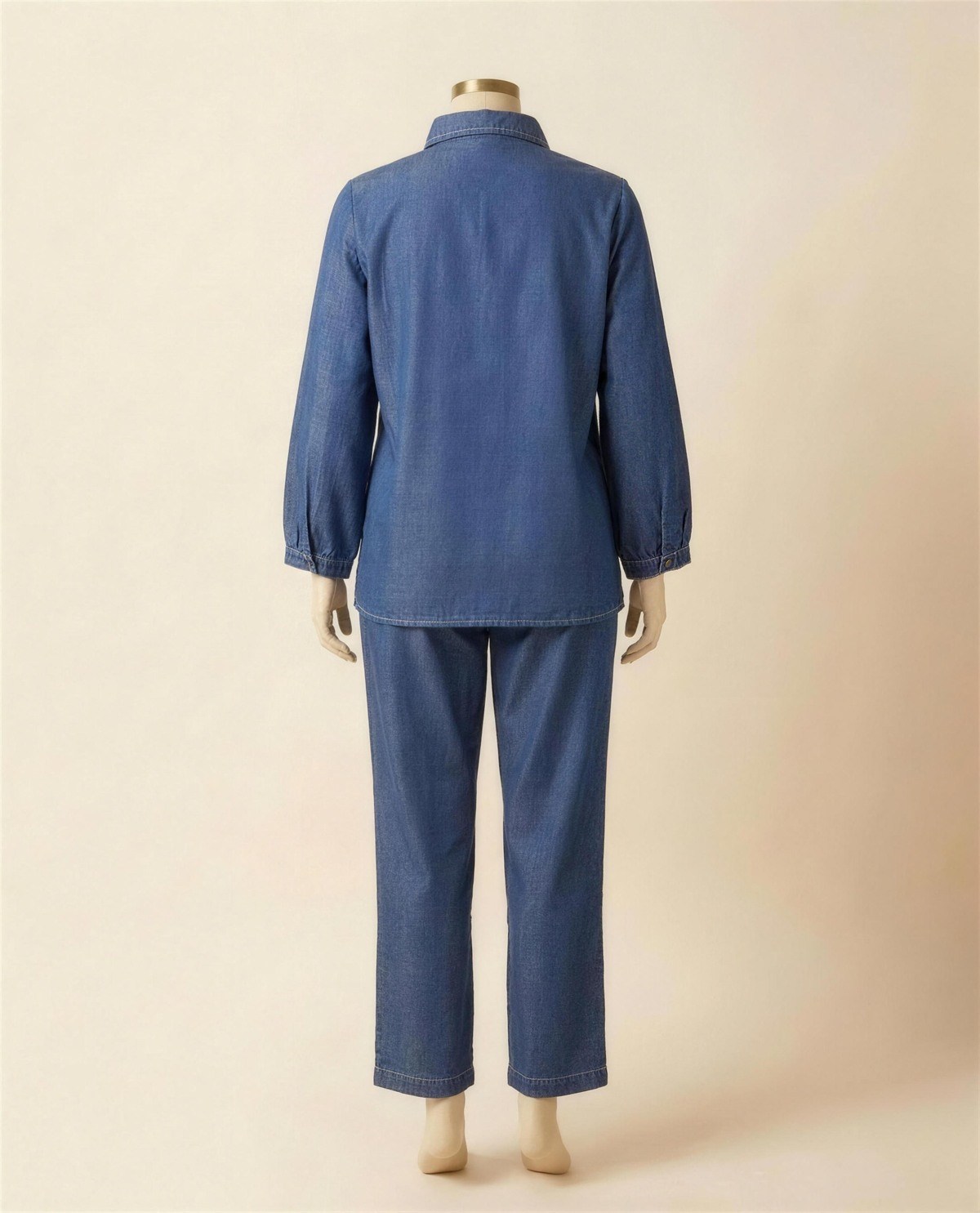 Blue Denim-Like Co-Ord Set, Back