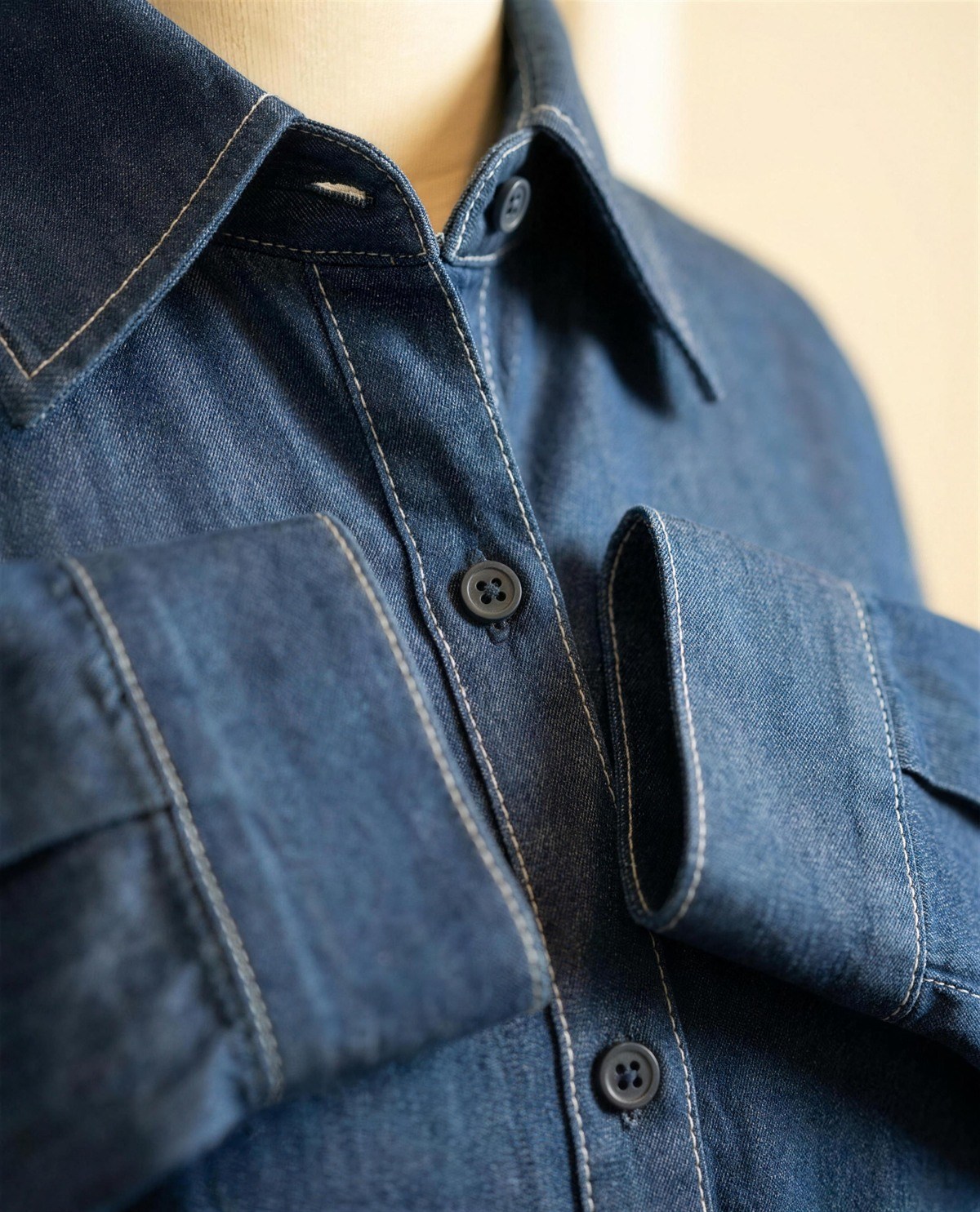 Blue Denim-Like Co-Ord Set, Detail