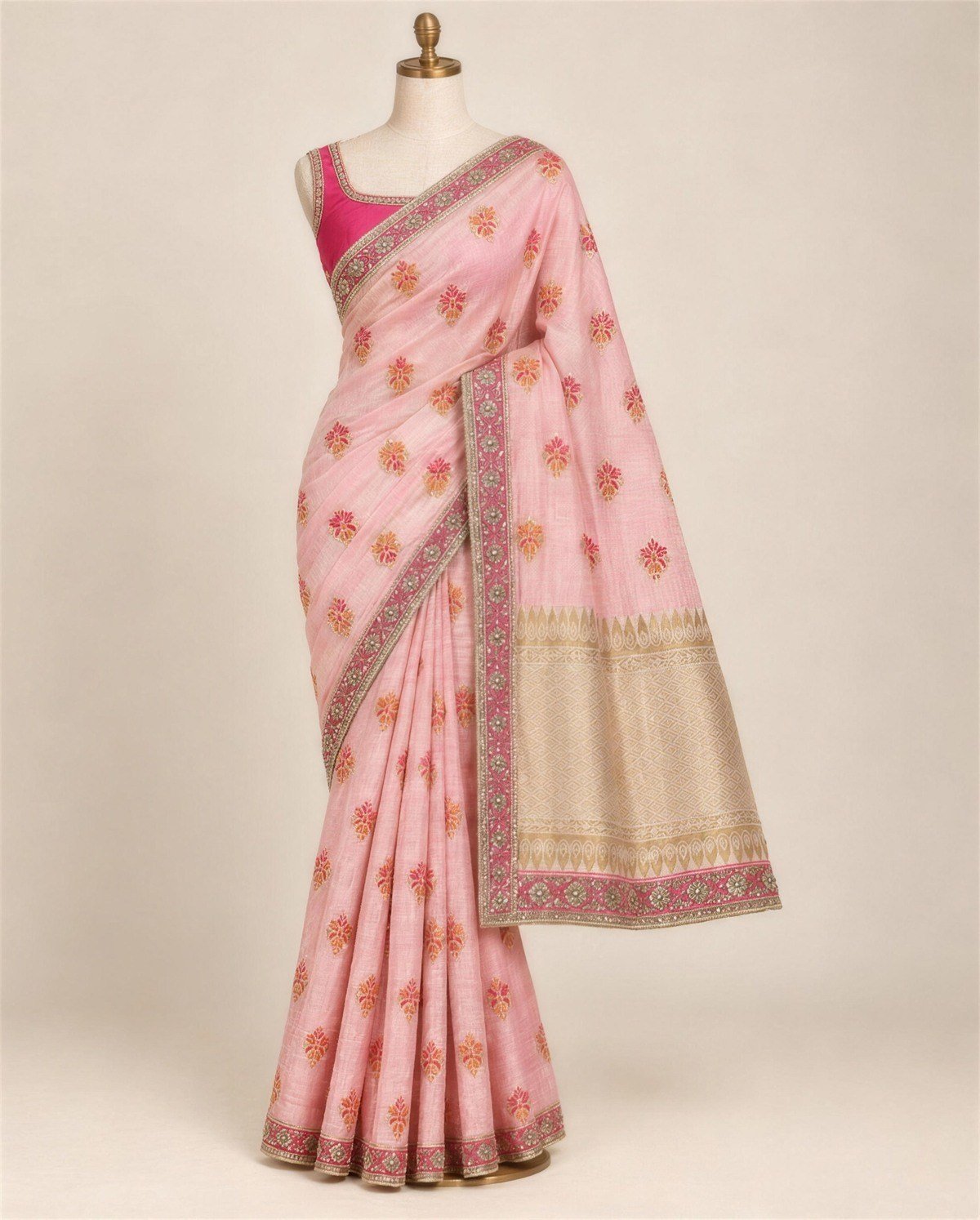 Blush Tissue Pallu Saree