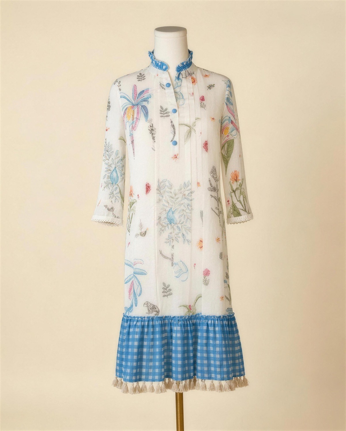 Ivory Blue Short Dress