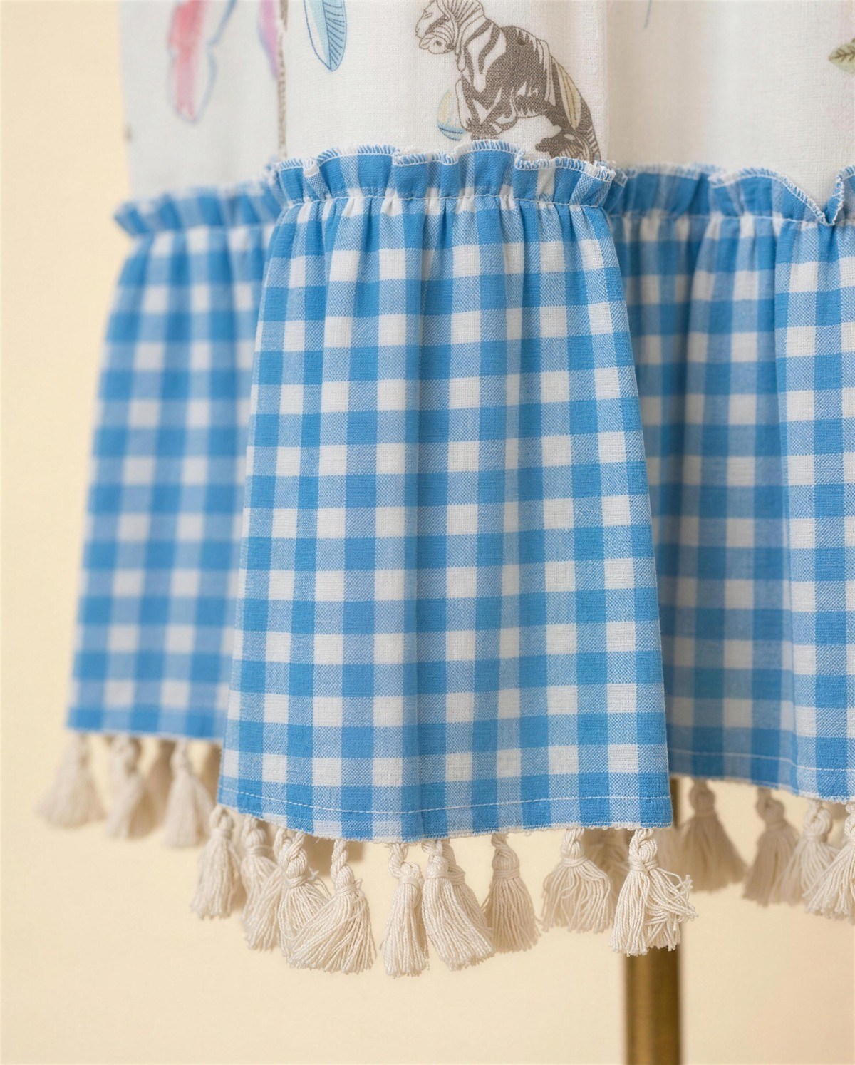 Ivory Blue Short Dress, Detail
