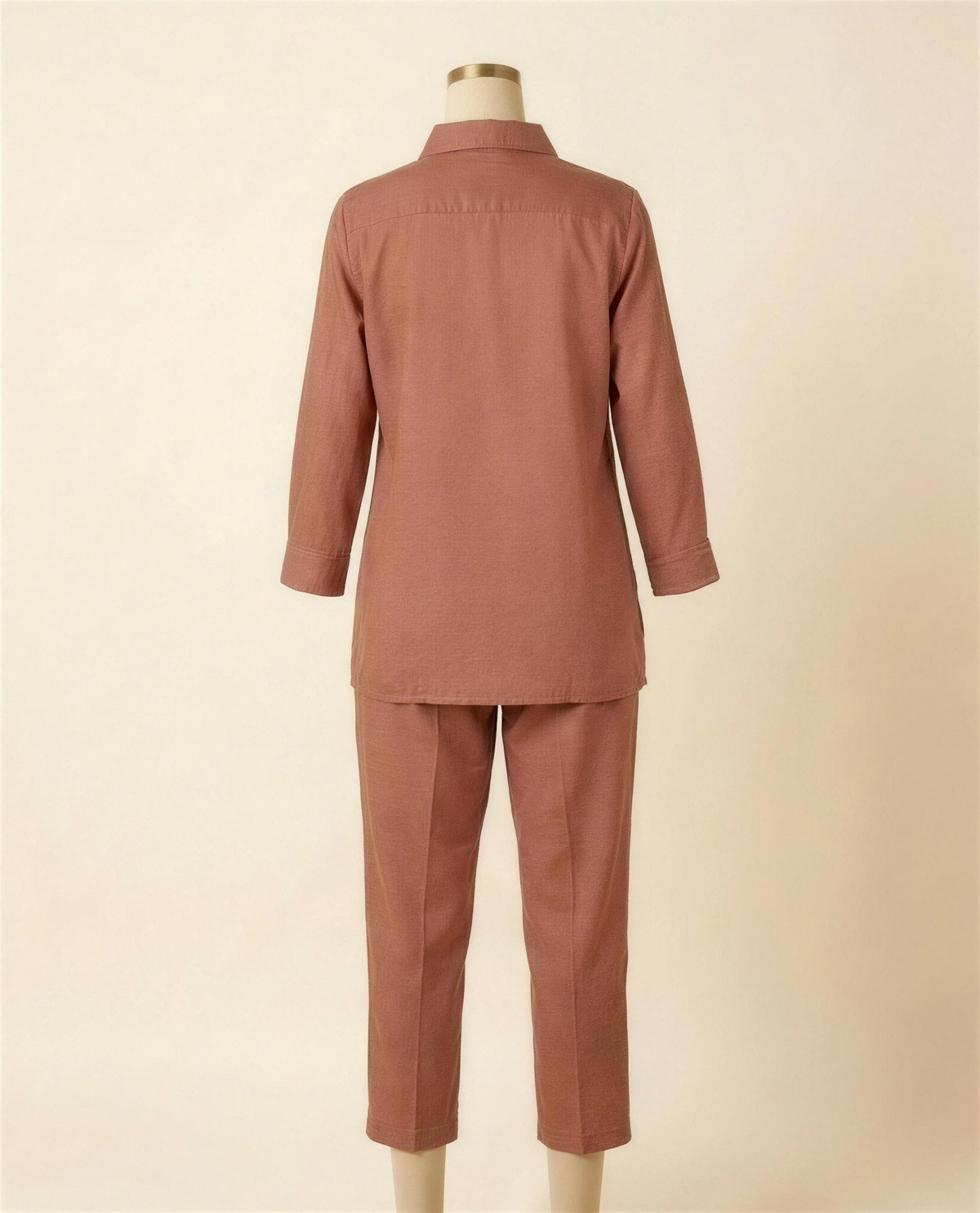 Light Brown Cotton Co-Ord Set, Back