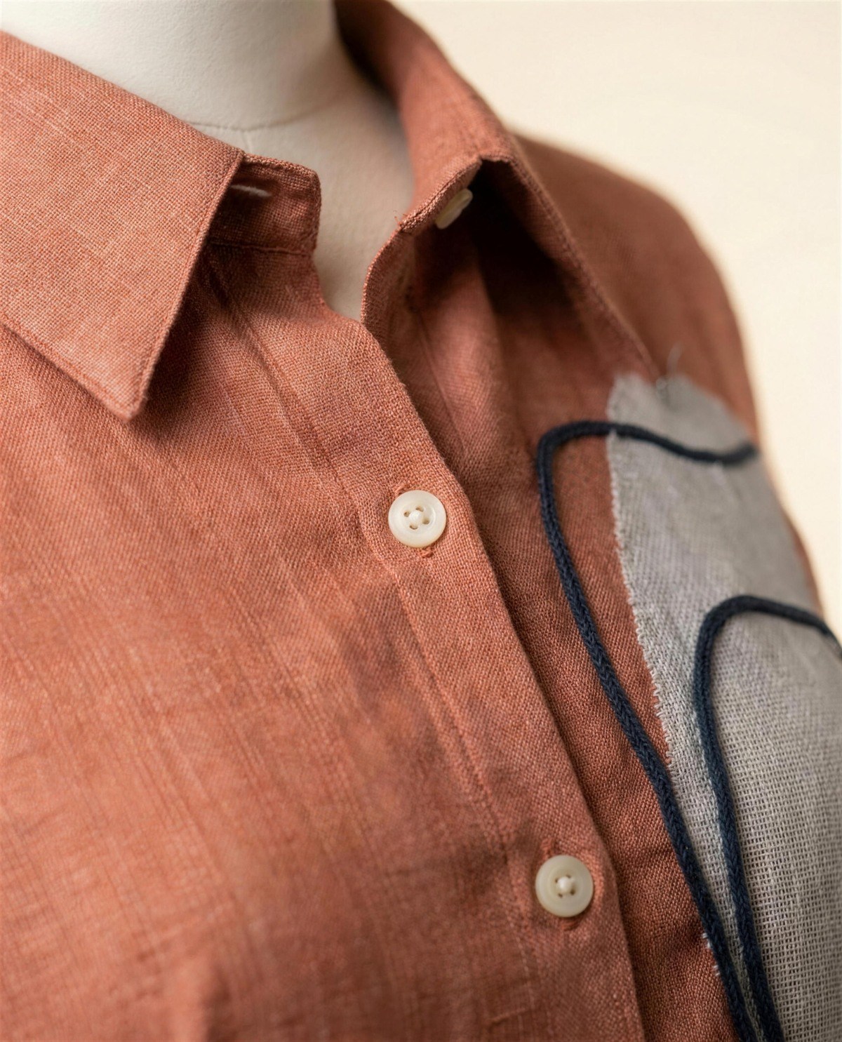Light Brown Cotton Co-Ord Set, Detail