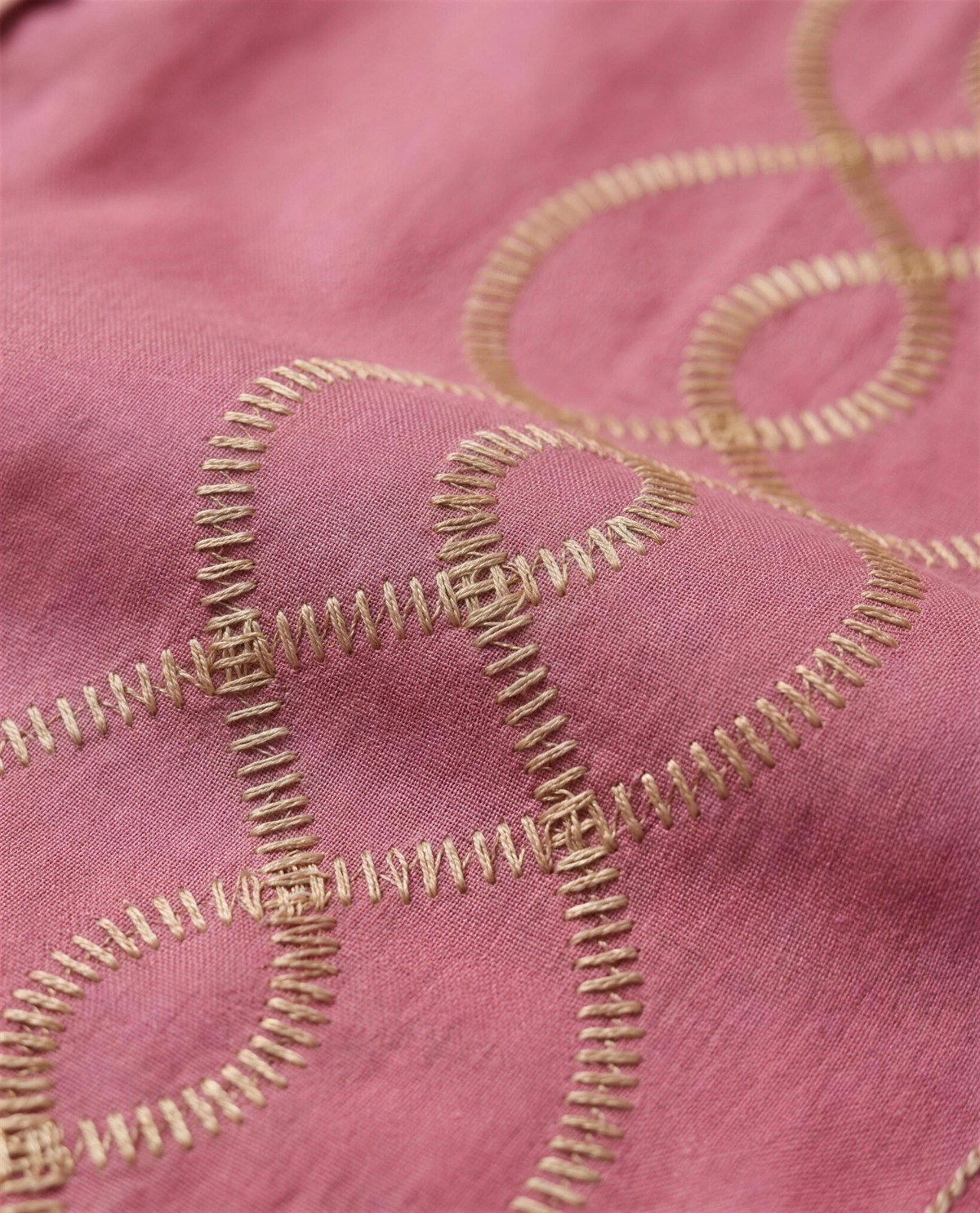 Pink Embroidered Shirt Dress, Detail