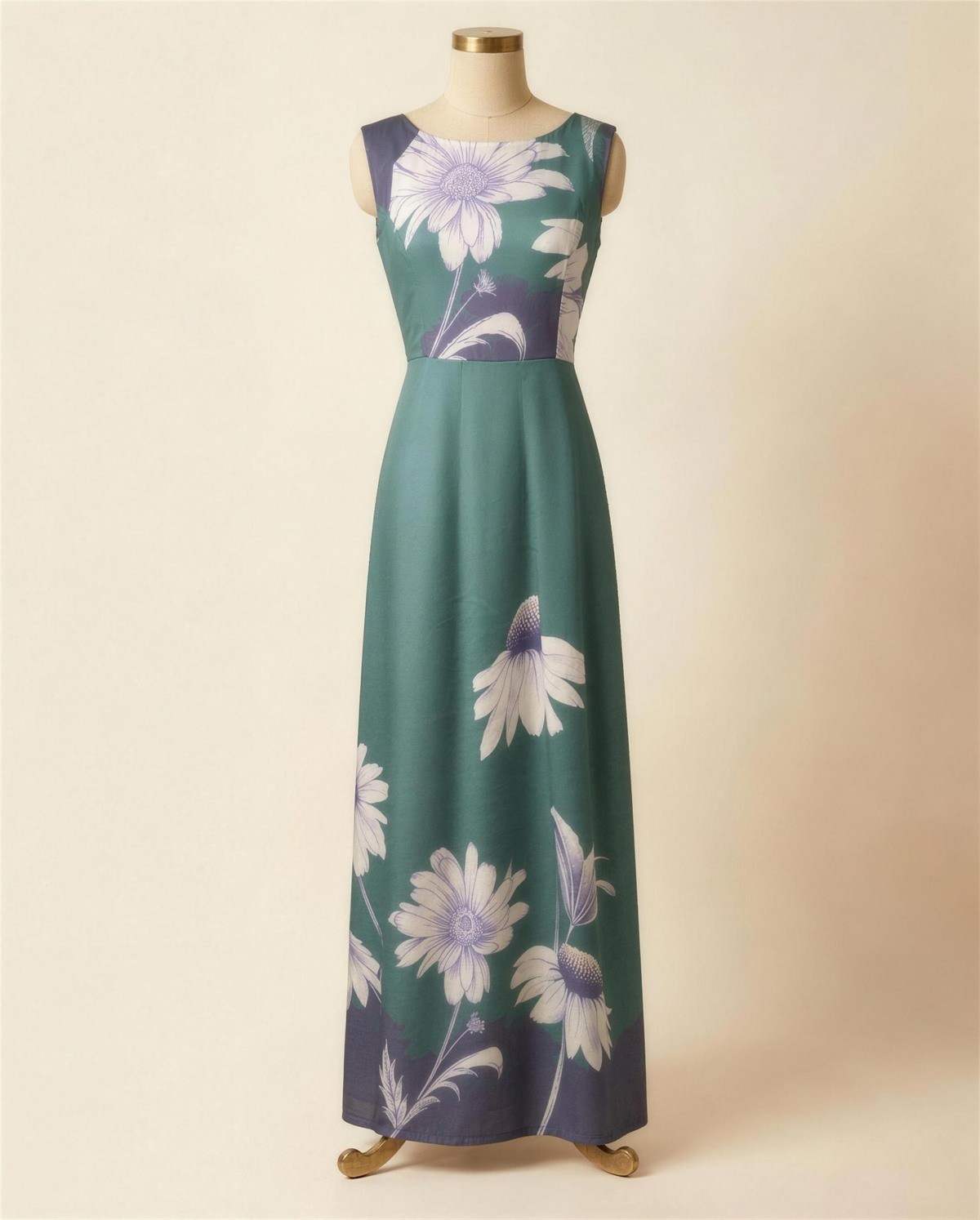 Teal Daisy Gown